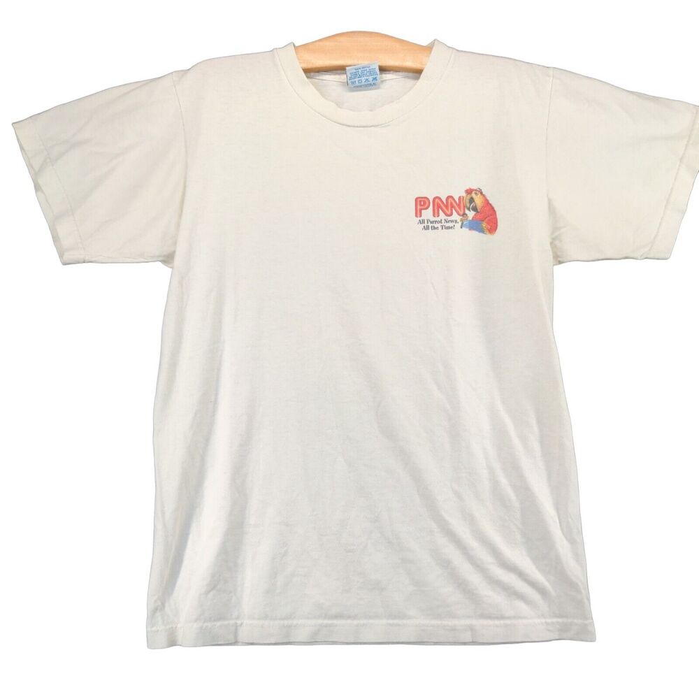Vintage Caribbean Soul Parrot T-Shirt Mens Medium Short Sleeve White Crew Neck